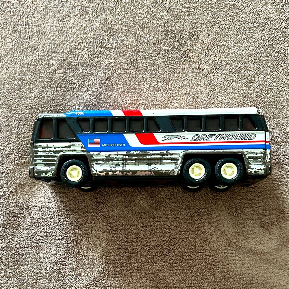 Buddy L Greyhound Bus 1979 Made in Japan in much Loved Condition. No dents